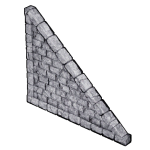 石の三角壁の画像