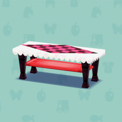 ラブリーローテーブル-ピンク&ブラックの画像