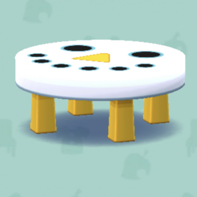 ゆきだるまテーブルの画像