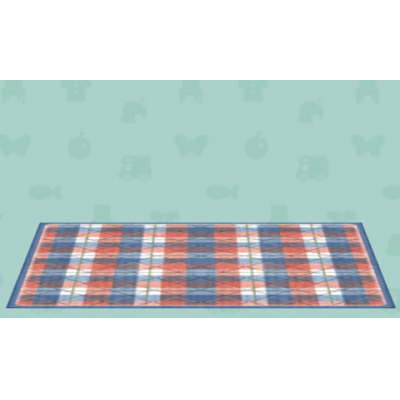 チェックキルトのラグの画像